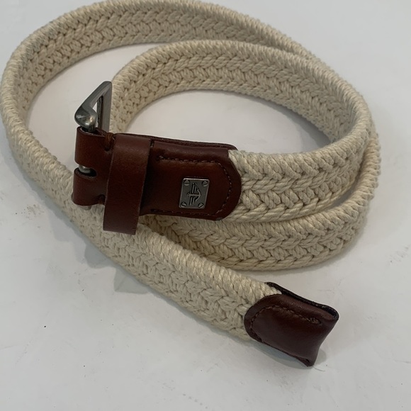 Beautiful belt cotton and genuine leather size 35/85 in great condition - Picture 1 of 6